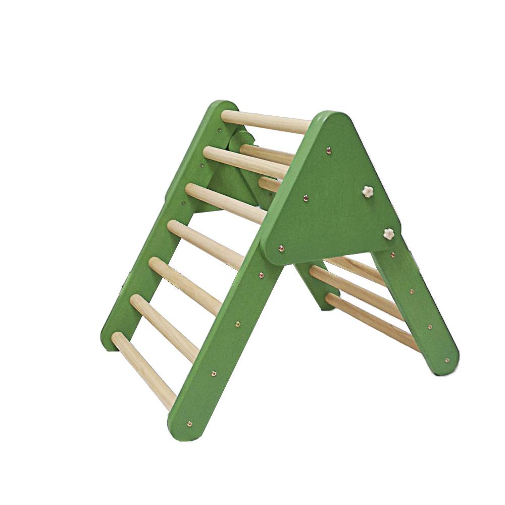 2-In-1 Pikler Triangle Slide Ramp | Montessori Toddler Climbing Play Gym for Motor Skills