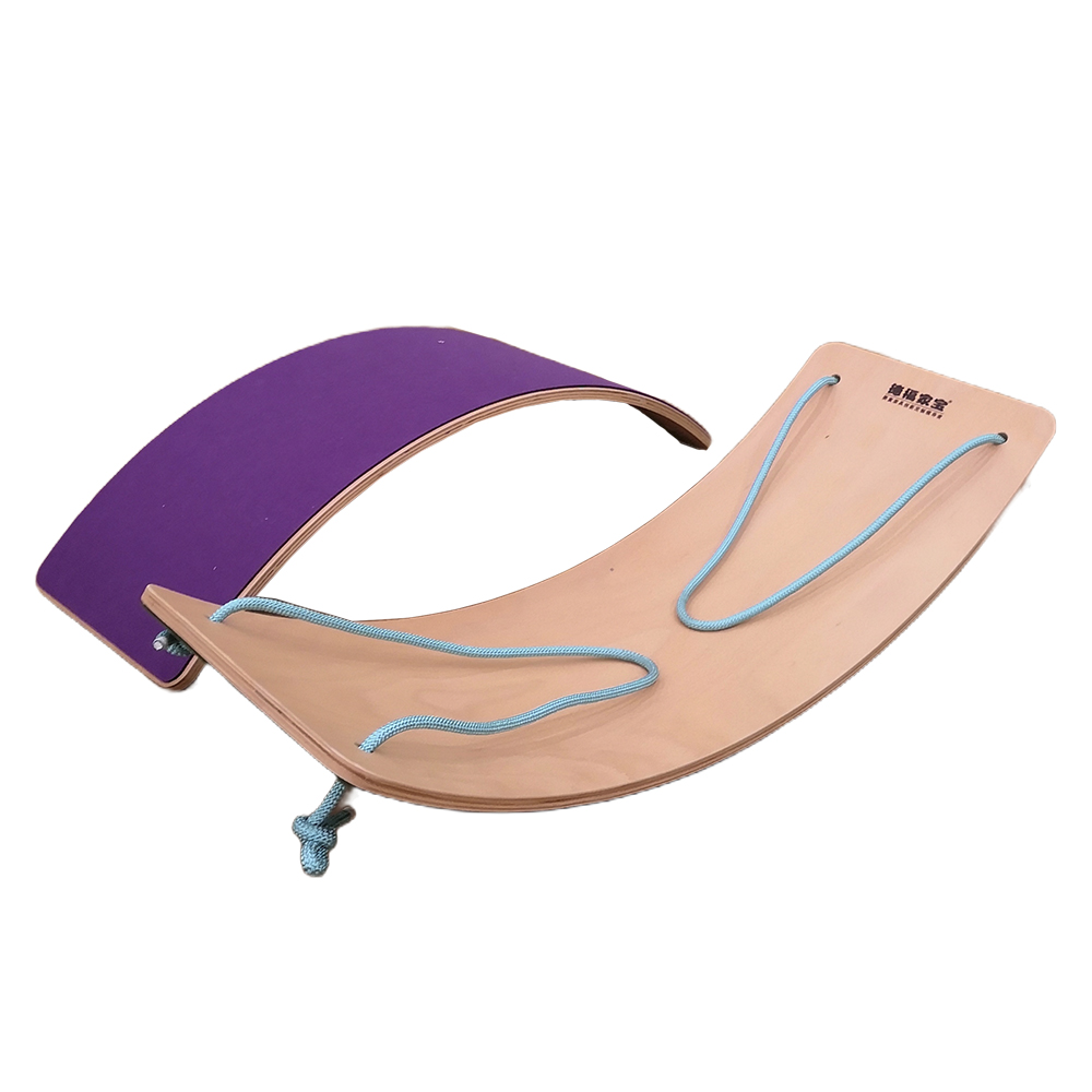 Wooden Curved Balance Wobble Board | Montessori Toddler Swing Sensory Play Toy