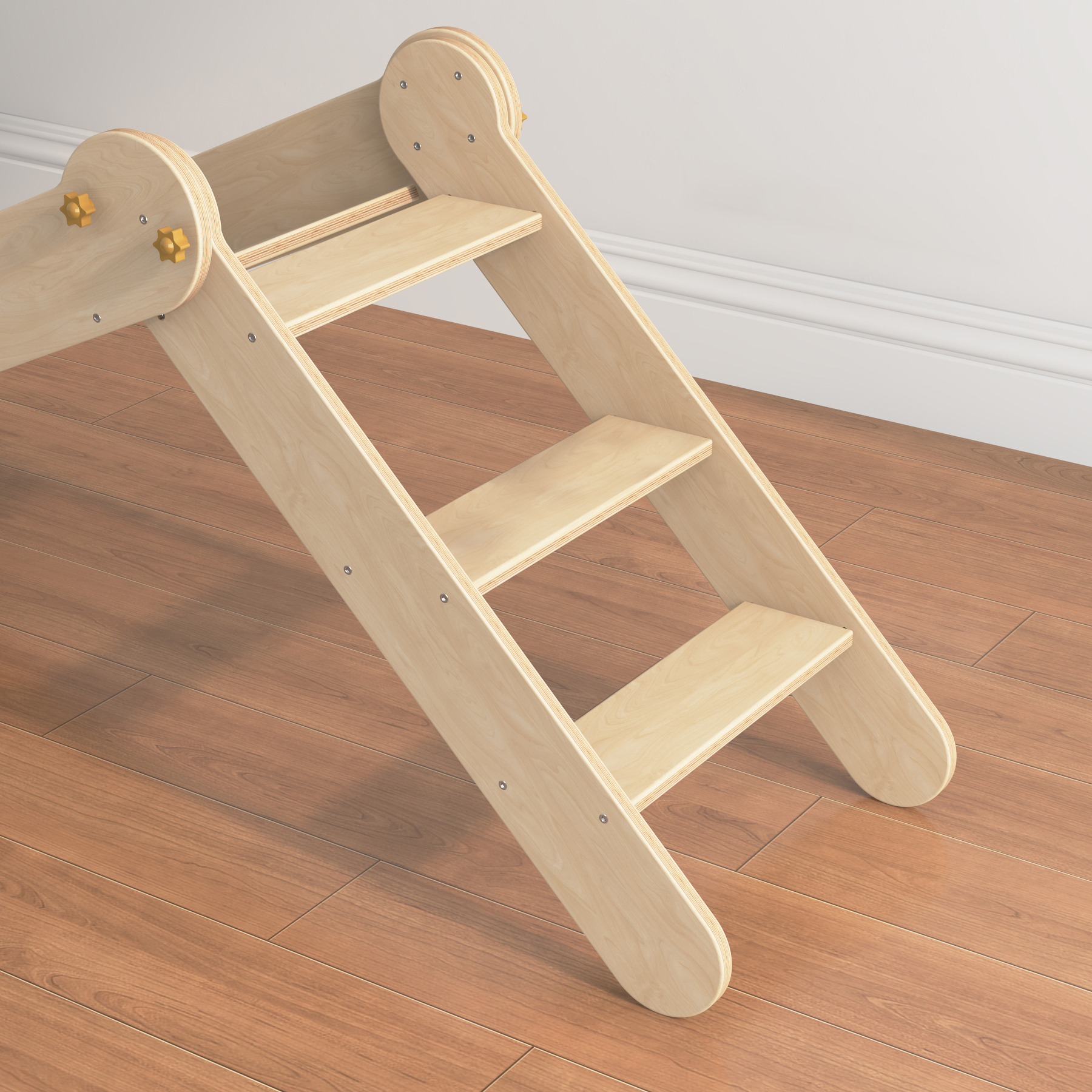 Wooden Pikler Climb Slide Ramp | Montessori Toddler Indoor Gross Motor Activity Play Gym