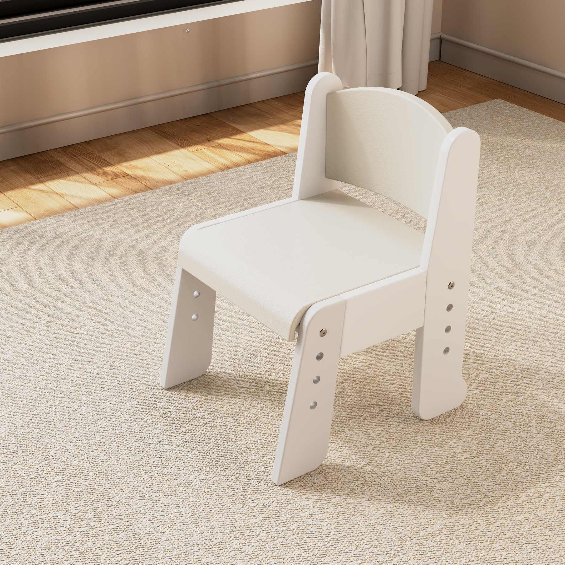 Adjustable Height Kids Table and Chair Set | Wooden Toddler Study Desk for Play & Art