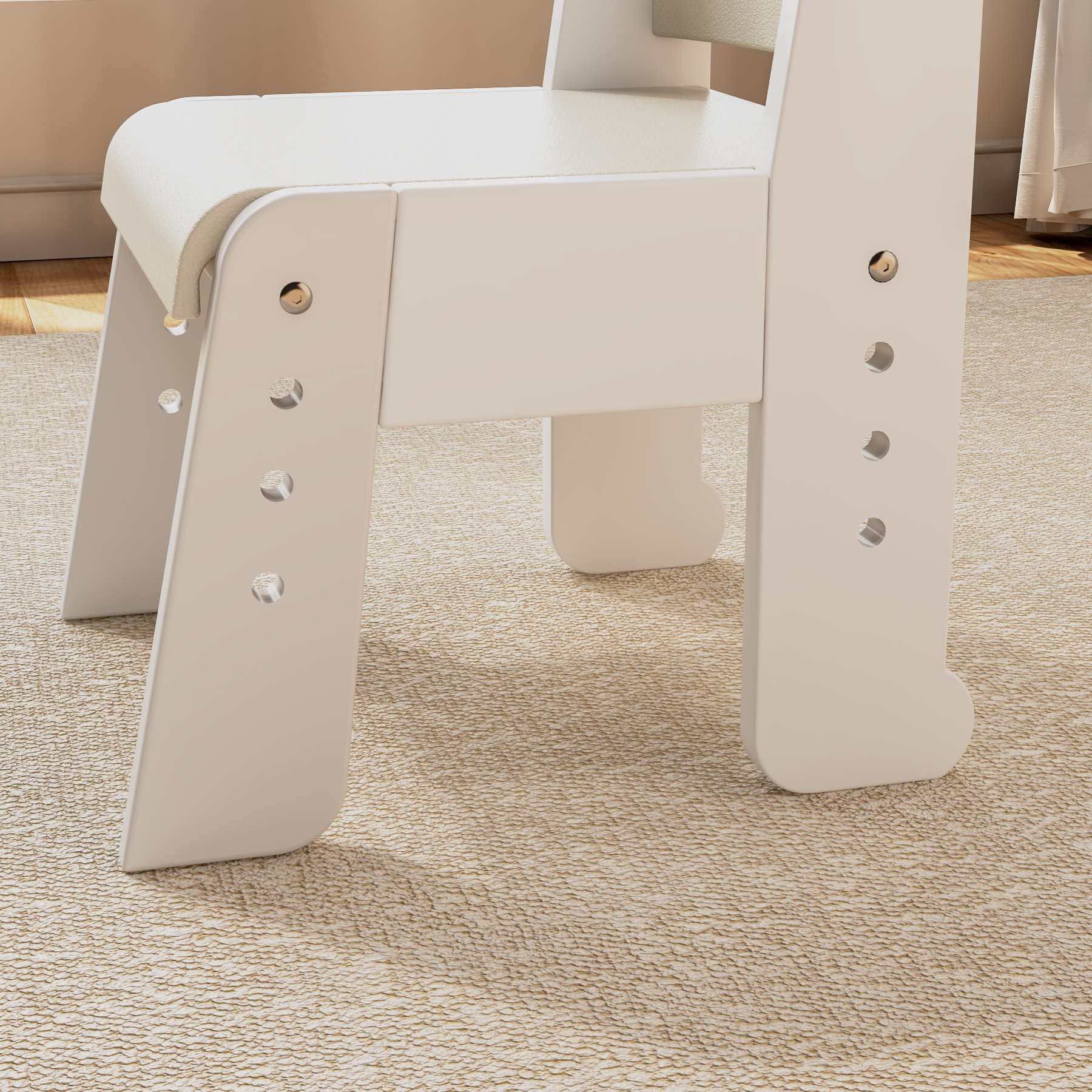 Adjustable Height Kids Table and Chair Set | Wooden Toddler Study Desk for Play & Art