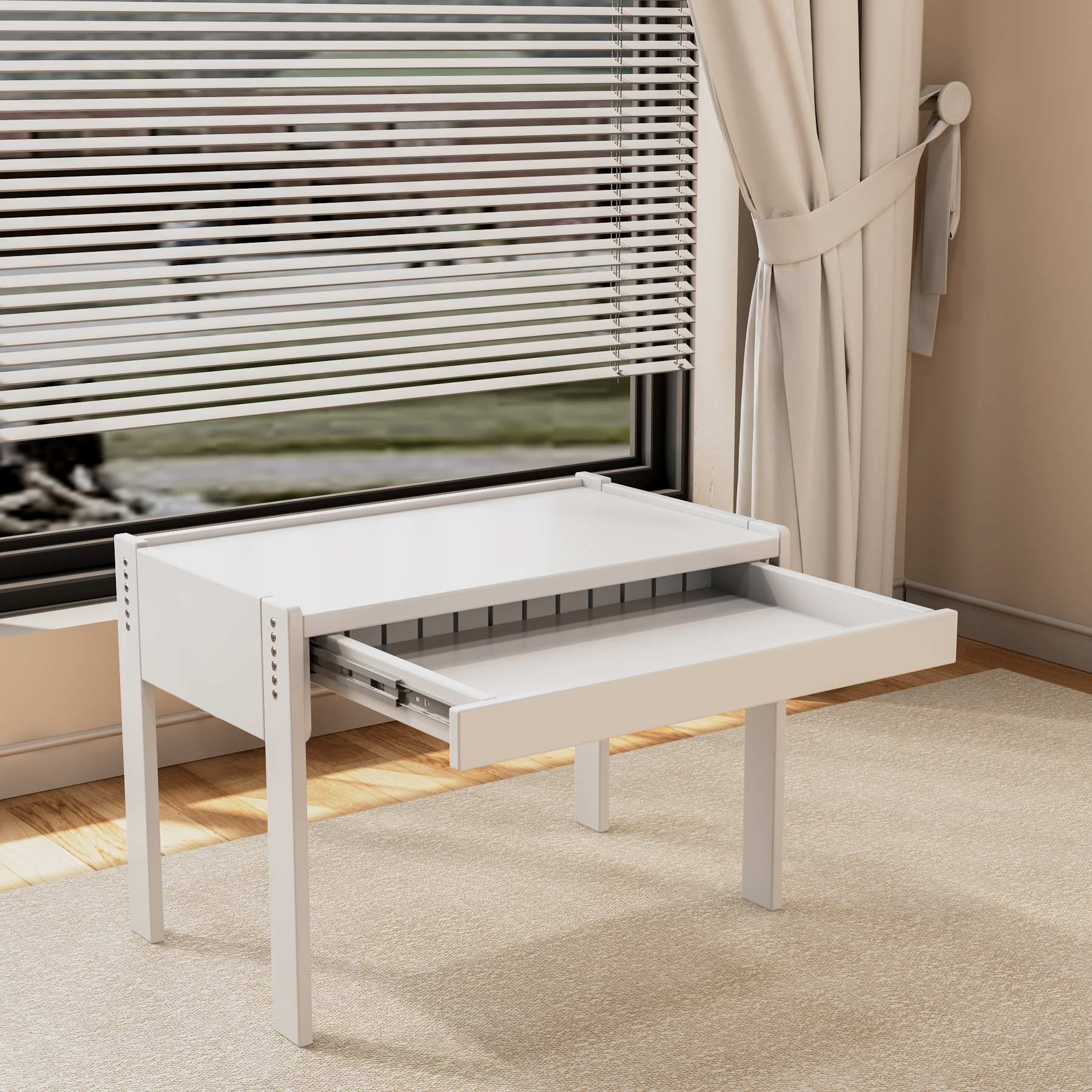 Adjustable Height Kids Table and Chair Set | Wooden Toddler Study Desk for Play & Art