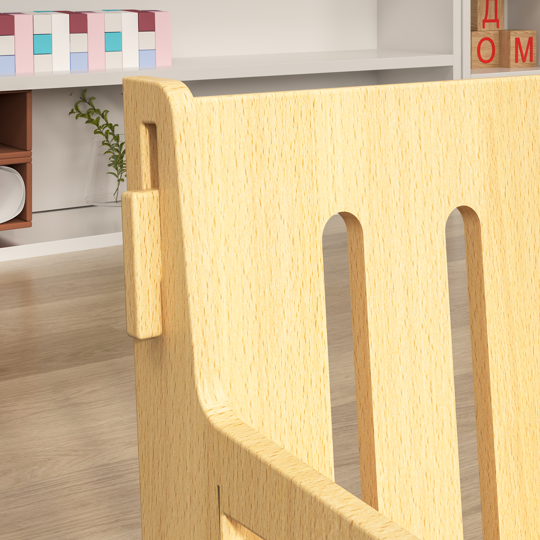 Adjustable Kids Table and Chair Set with Storage | Wooden Toddler Activity Desk for Playroom