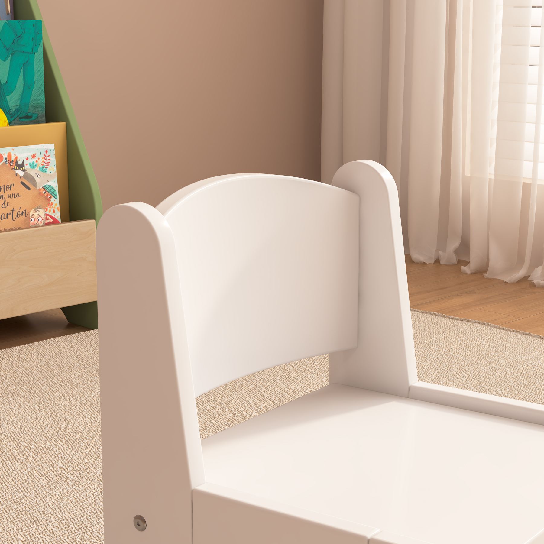 Adjustable Kids Table & 4 Chairs Set with Storage | Toddler Activity Desk for Playroom