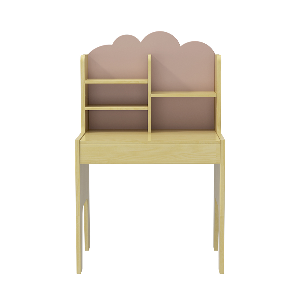 Adjustable Kids Desk and Chair Set with Storage Shelves | Wooden Toddler Study Table