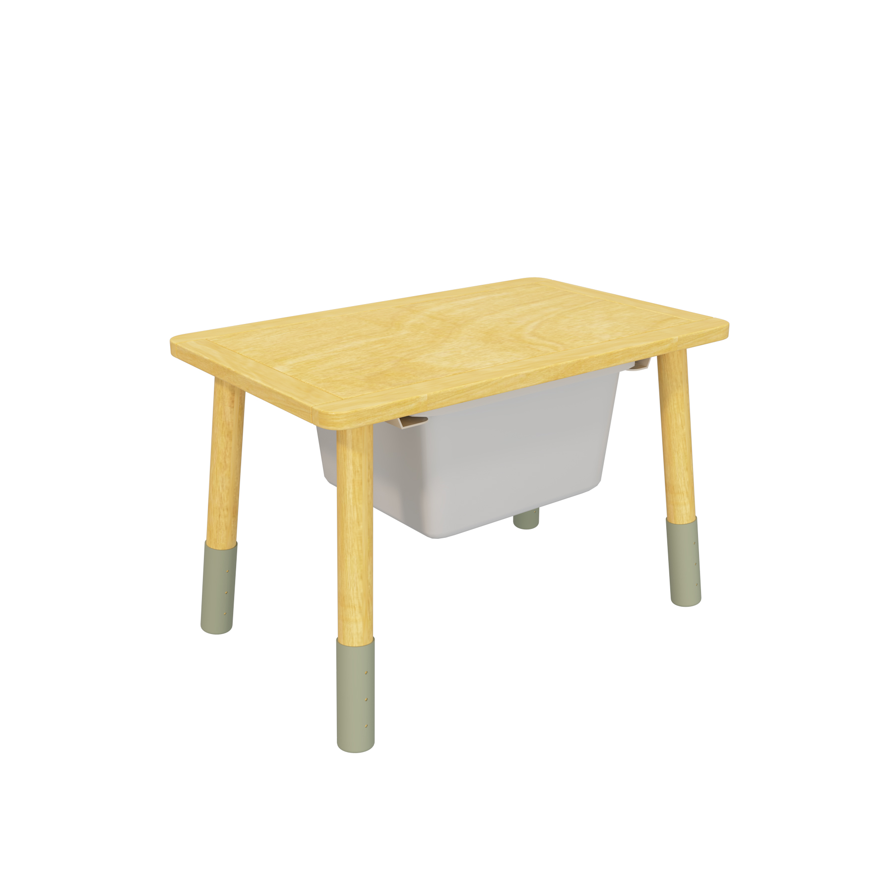 Adjustable Height Kids Table with Storage Bin | Wooden Toddler Activity Desk for Playroom