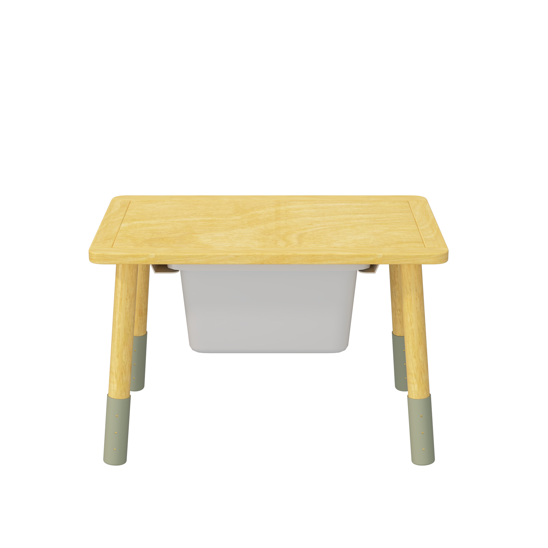 Adjustable Height Kids Table with Storage Bin | Wooden Toddler Activity Desk for Playroom