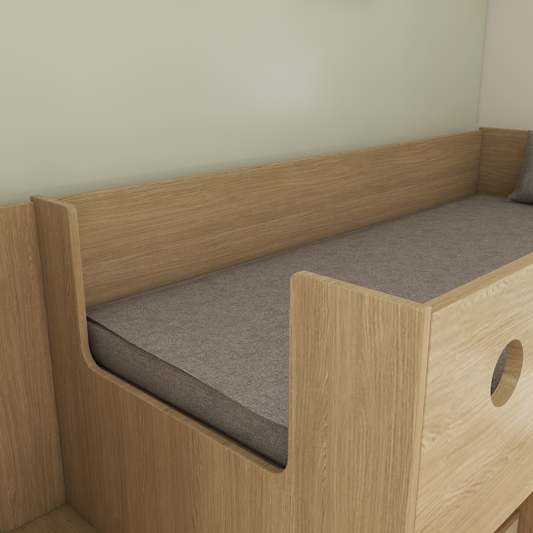 Wooden Loft Bed with Desk Wardrobe & Storage Stairs | All-In-One Kids Bed