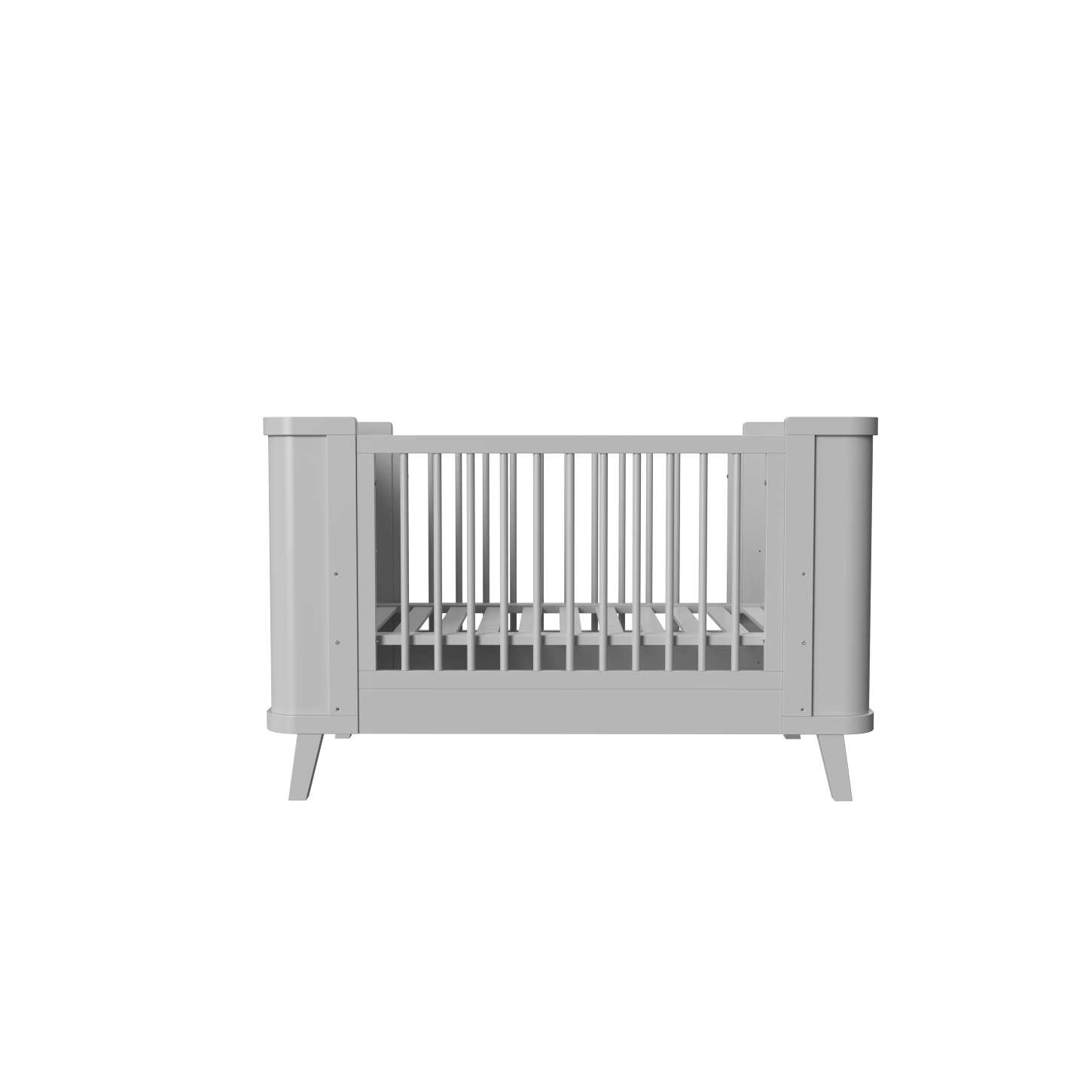 Cream White Vintage Wooden Baby Crib Convertible Safe Spindle Infant Cot
