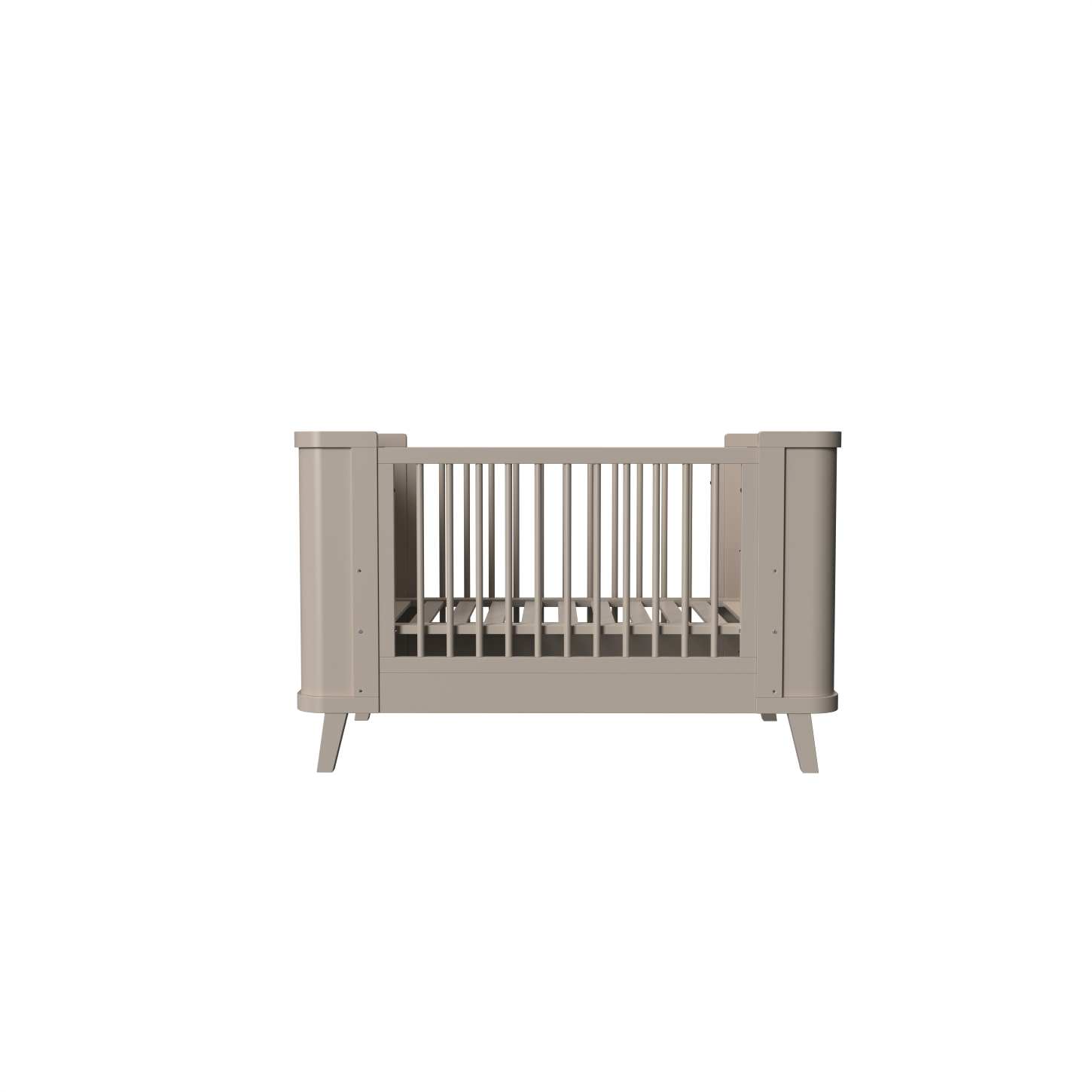 Cream White Vintage Wooden Baby Crib Convertible Safe Spindle Infant Cot
