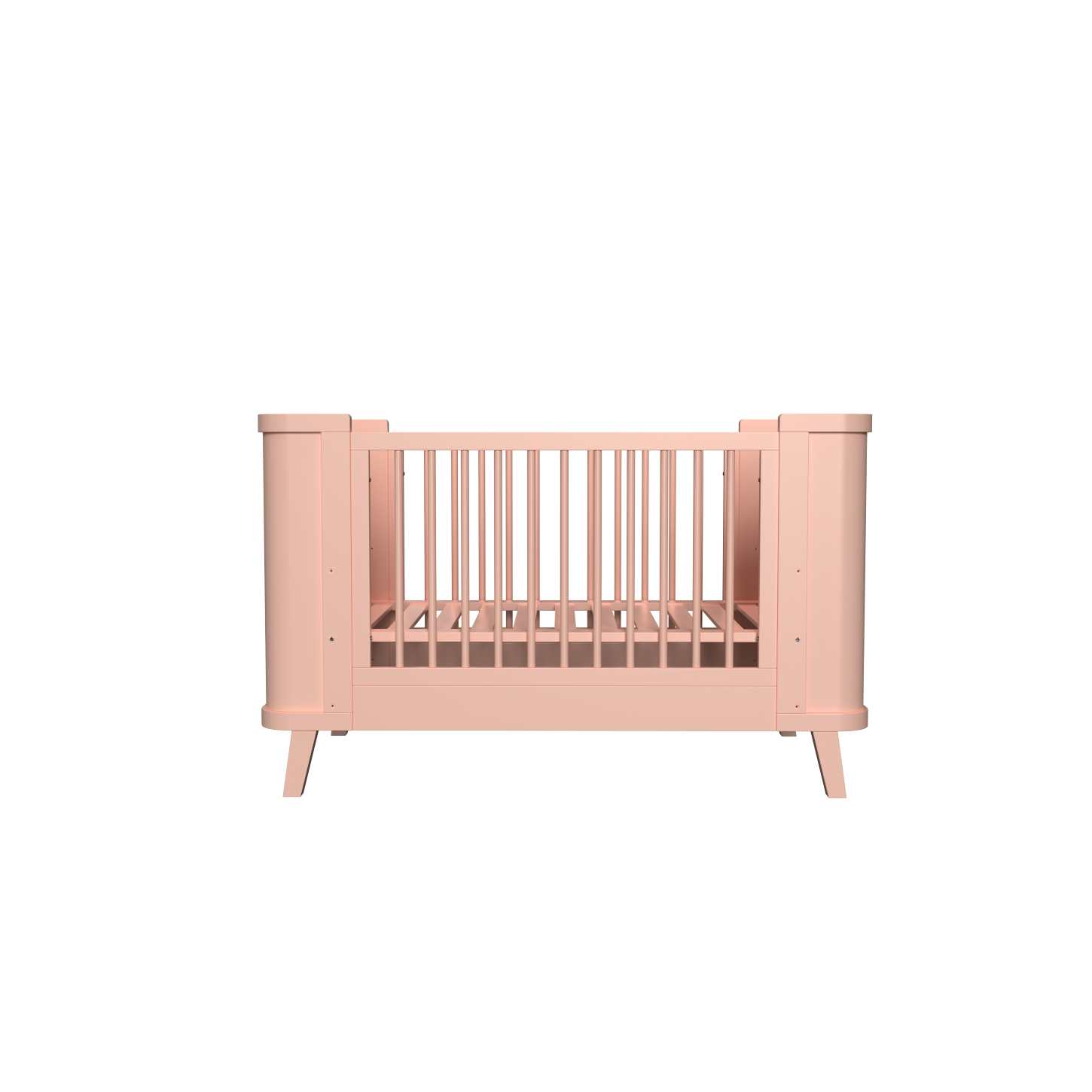 Cream White Vintage Wooden Baby Crib Convertible Safe Spindle Infant Cot