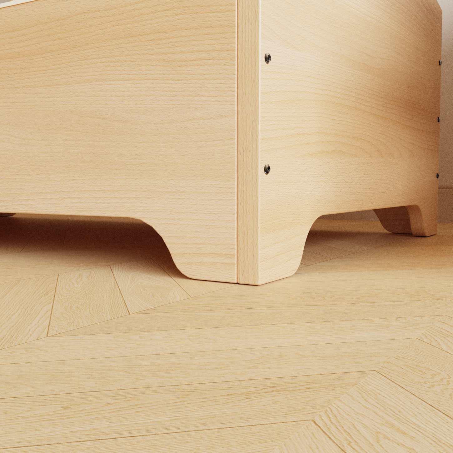 Dynamite Natural Wood Convertible Baby Crib Full Round Spindle Safety Infant Cot