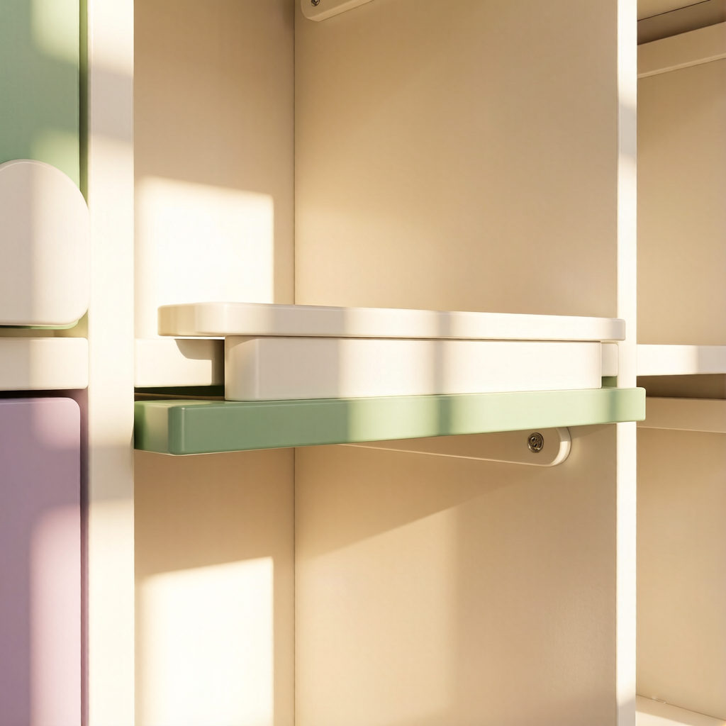 Dynamite 9 Cubby Kids Toy Storage Cabinet Pastel Color House Cutout Children Book Organizer